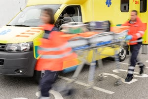 ambulance in an accidental death