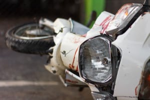 motorcycle after an accident
