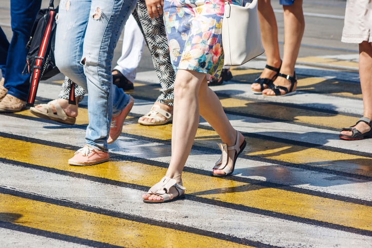 Florida Pedestrians In Crosswalk