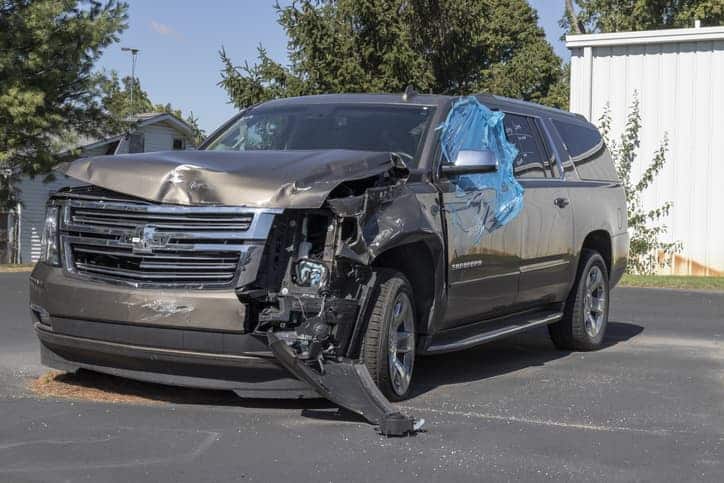 Chevy suburban car crash